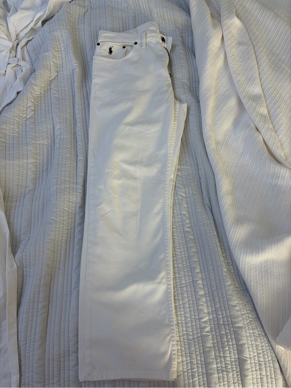Men's Ralph Lauren White Straight-Leg Pants